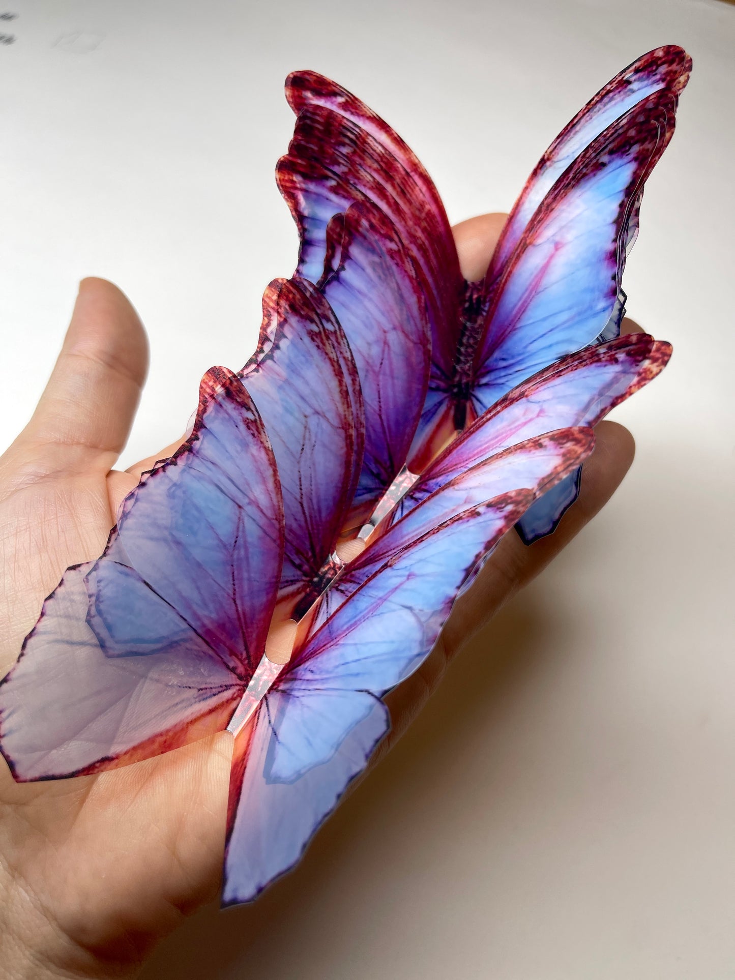 Unicorn wings butterflies | plastic translucent butterflies | 3D decorative butterflies | butterfly wall art installation (Copy)