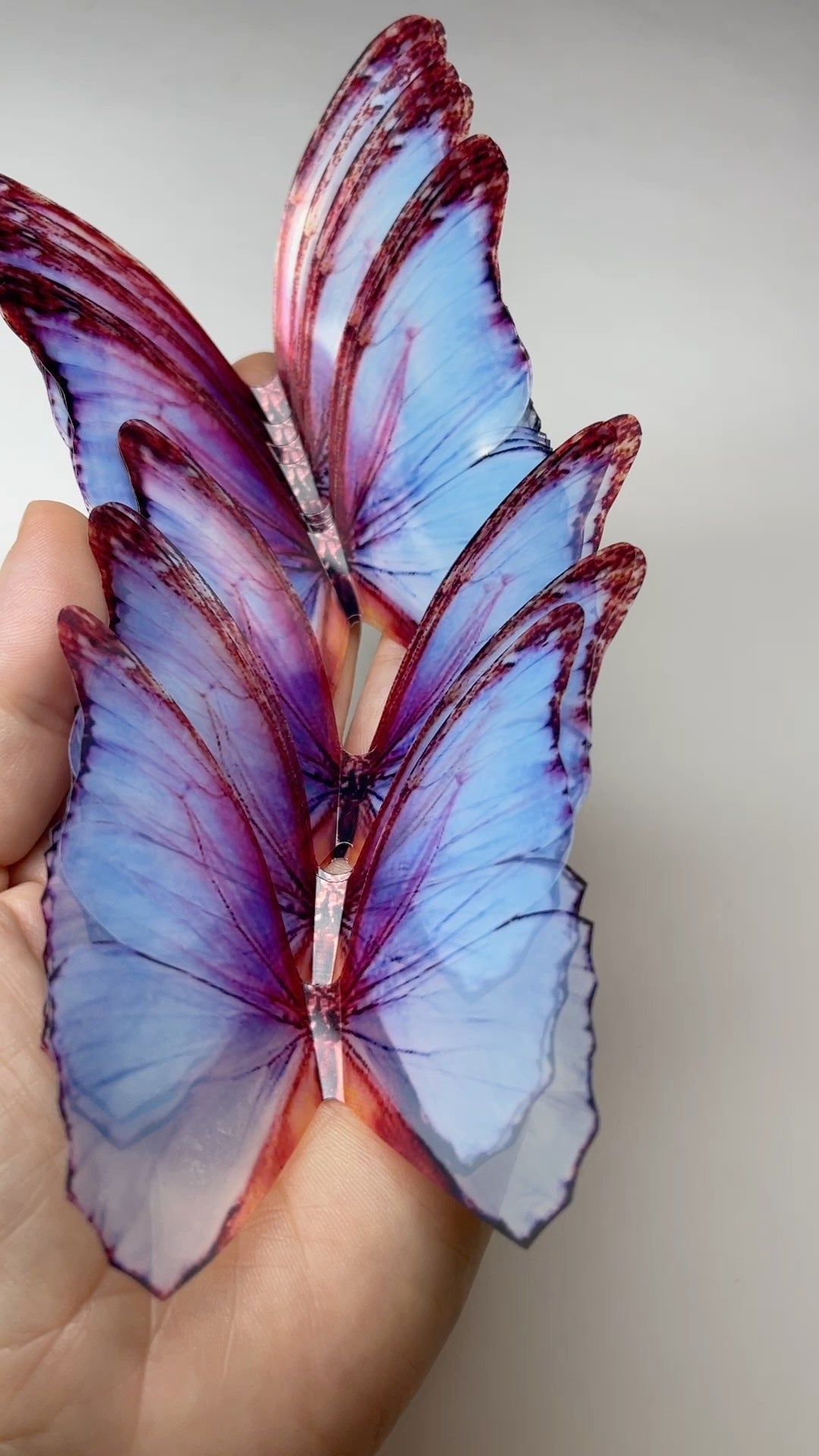 Unicorn wings butterflies | plastic translucent butterflies | 3D decorative butterflies | butterfly wall art installation (Copy)