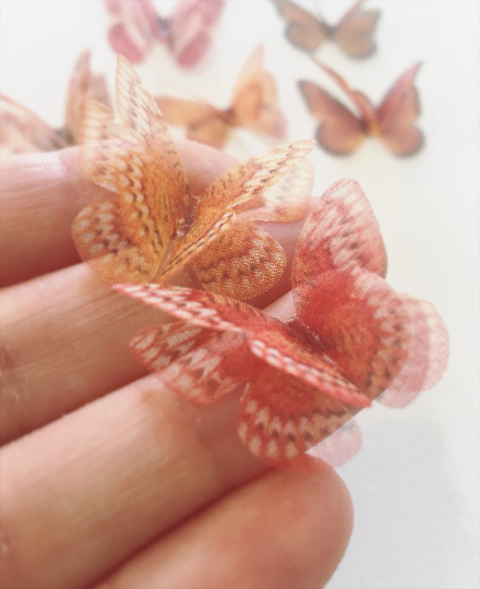 Monarch silk organza butterflies | bridal veil | silk jewelry | bridal accessories | wedding invitations | wedding bouquet