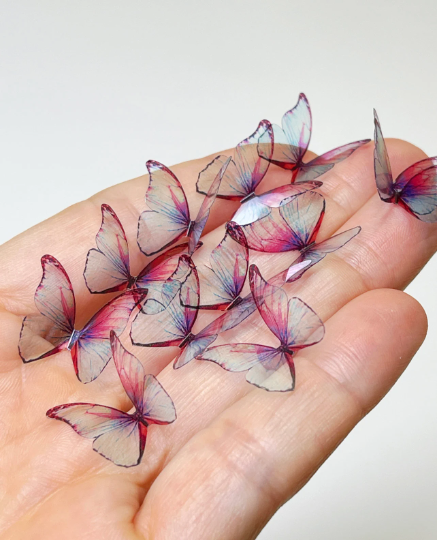 Frozen butterflies| plastic transparent butterflies | 3D decorative butterflies | butterfly wall art installation