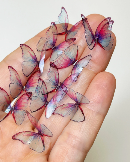 Frozen butterflies| plastic transparent butterflies | 3D decorative butterflies | butterfly wall art installation