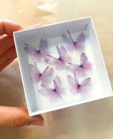 Lavender silk organza butterfly | wedding veil | wedding dress | bridal bouquet | wedding invitations