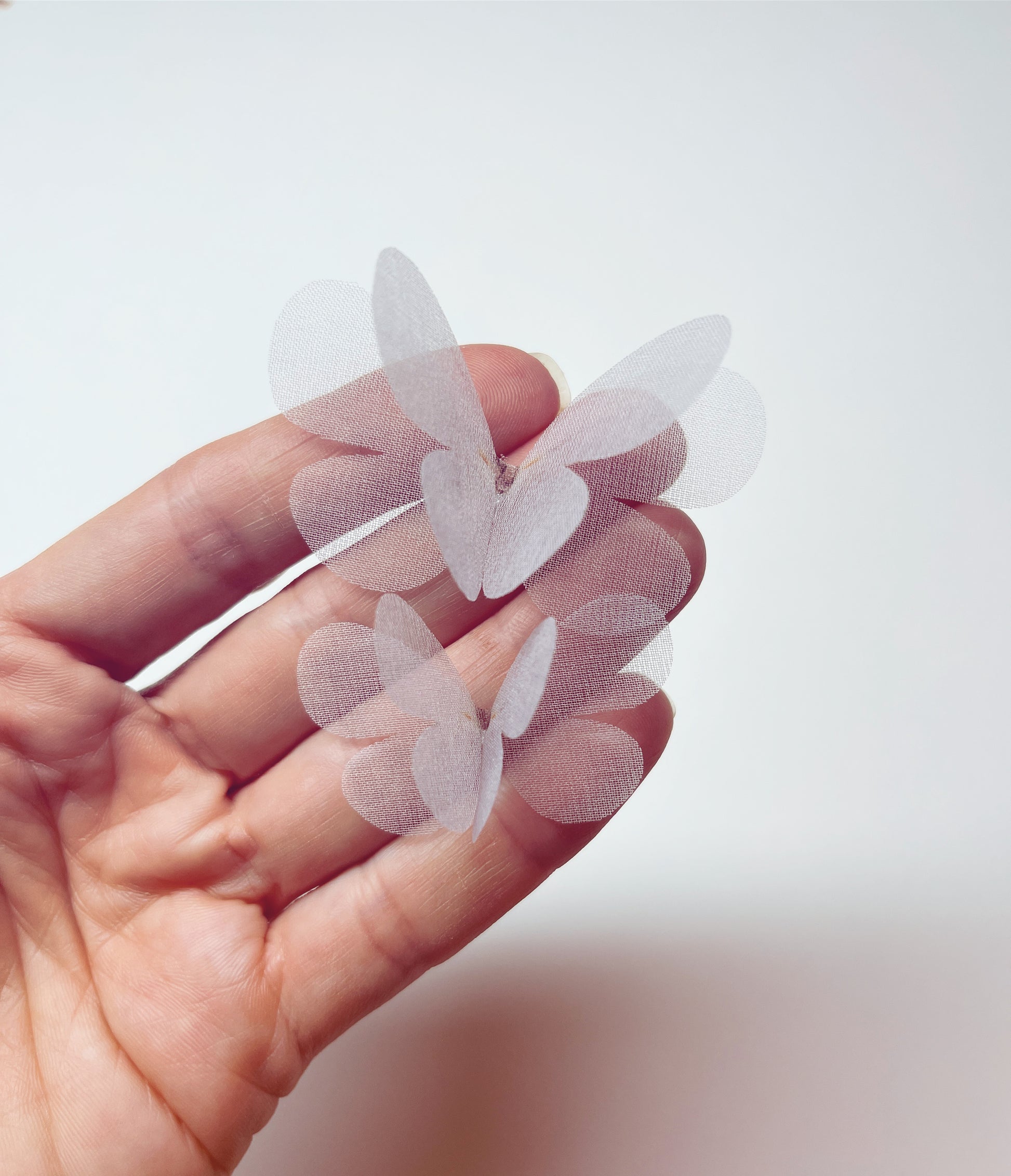 white silk organza butterflies