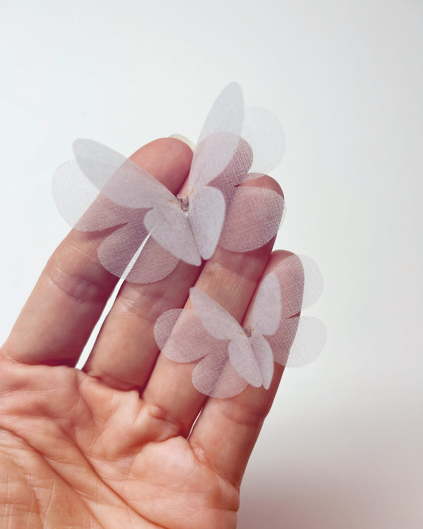 white silk organza butterflies