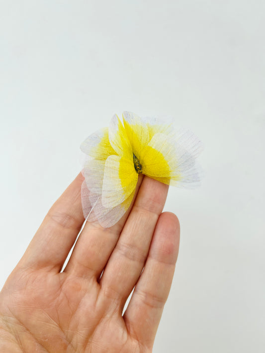 White yellow silk organza butterfly | Wedding bouquet | wedding dress applique | bridal accessories (Copy)