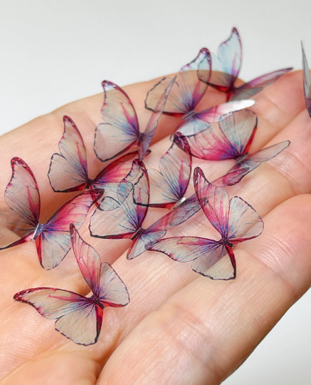Frozen butterflies| plastic transparent butterflies | 3D decorative butterflies | butterfly wall art installation